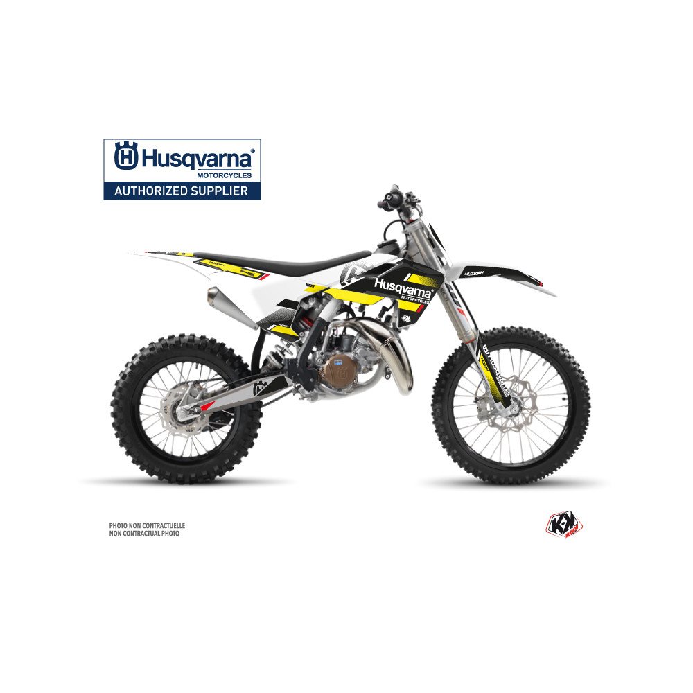 Kit Deco Moto Cross Split Husqvarna TC 85 Noir Jaune