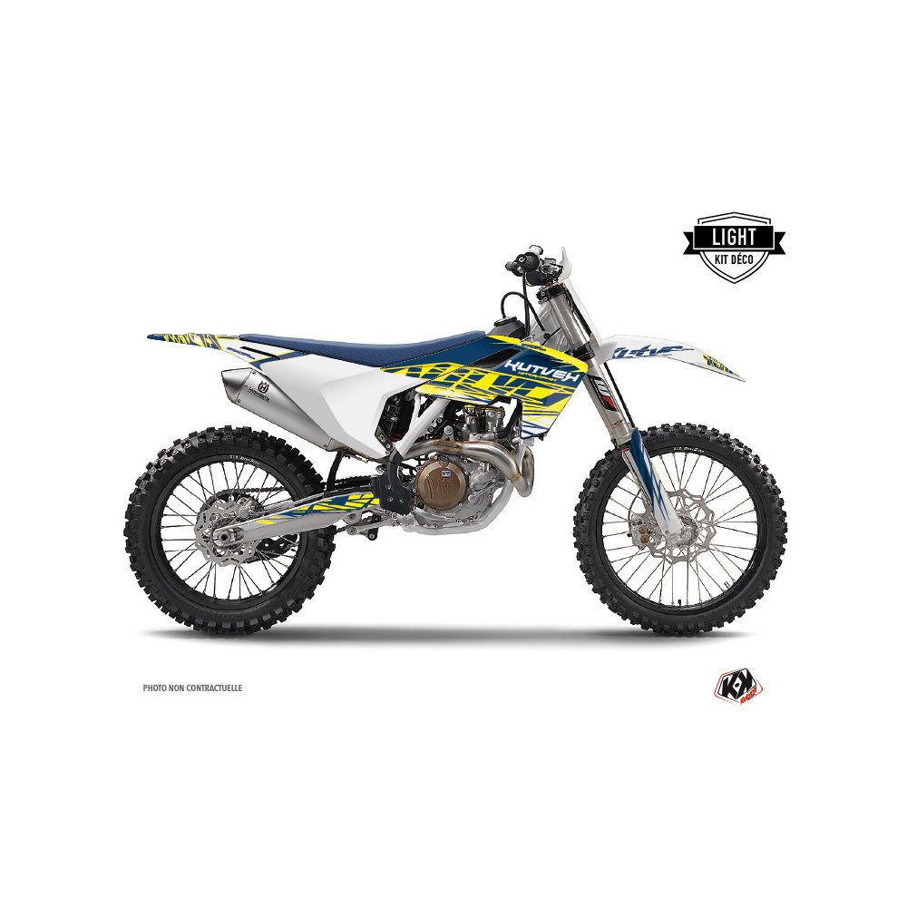 Kit Deco Moto Cross Eraser Husqvarna TC 125 Jaune Bleu