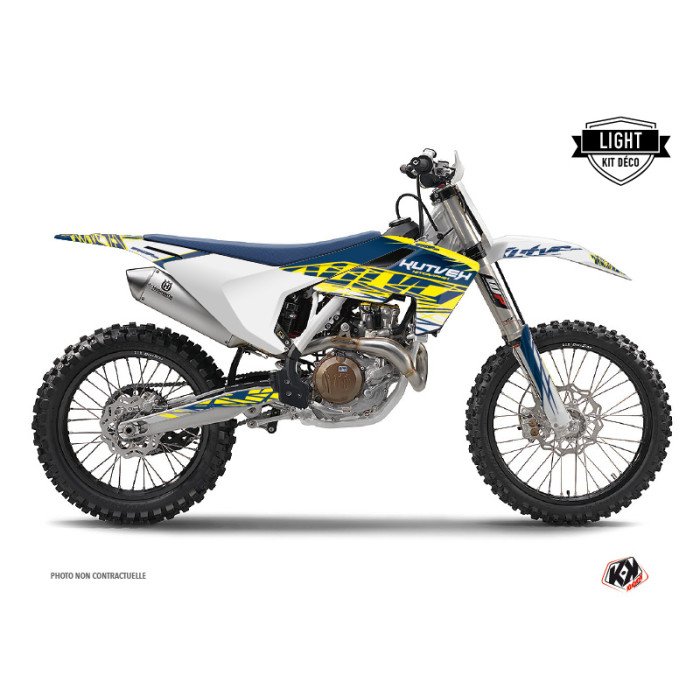 Kit Deco Moto Cross Eraser Husqvarna TC 125 Jaune Bleu