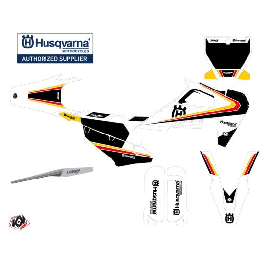 Kit Deco Moto Cross Legacy Husqvarna TC 125 Noir Jaune