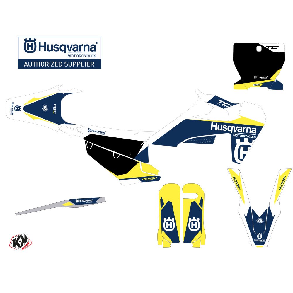 Kit Deco Moto Cross Orbit Husqvarna TC 125 Blanc