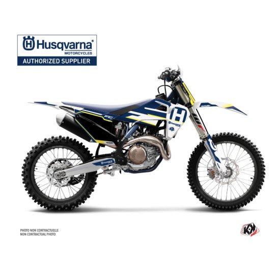 Kit Deco Moto Cross Nova Husqvarna FC 250 Bleu