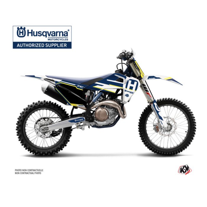 Kit Deco Moto Cross Nova Husqvarna FC 250 Bleu
