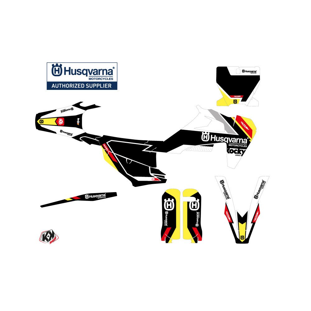 Kit Deco Moto Cross Rocky Husqvarna FC 250 Noir