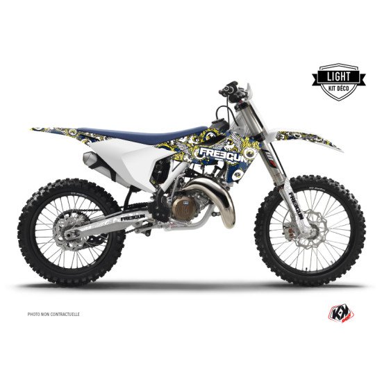 Kit Deco Moto Cross Freegun Eyed Husqvarna FC 250 Bleu Jaune