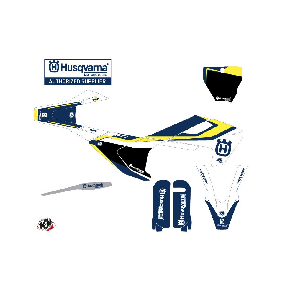 Kit Deco Moto Cross Legend Husqvarna FC 250 Bleu