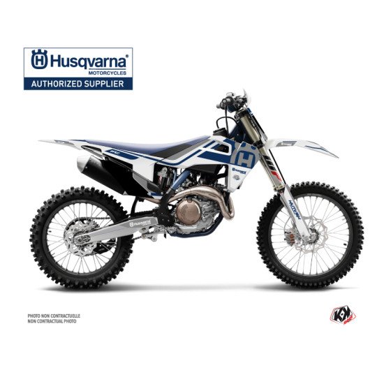 Kit Deco Moto Cross Heritage Husqvarna FC 250 Blanc Gris