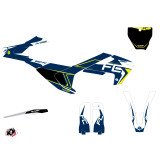 Kit Deco Moto Cross Halftone Husqvarna FC 250 Blanc Bleu