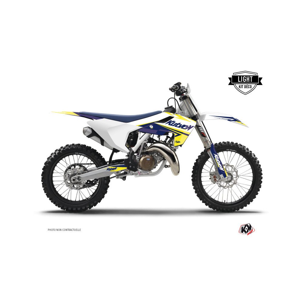 Kit Deco Moto Cross Stage Husqvarna FC 250 Blanc Jaune