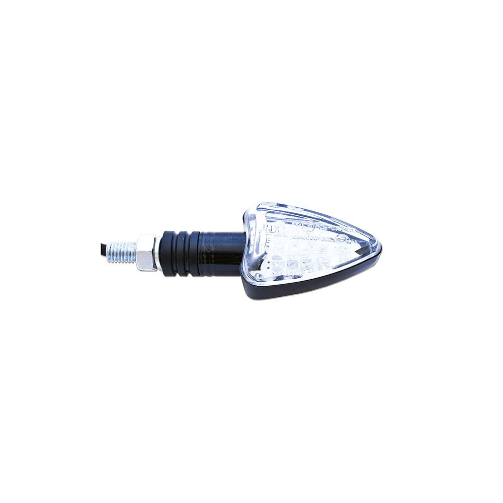 Paire de mini clignotants LED triangulaire long - noir