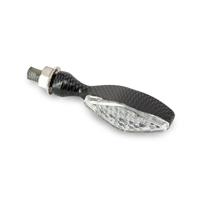 Paire de mini clignotants Losange à LED - Look Carbone
