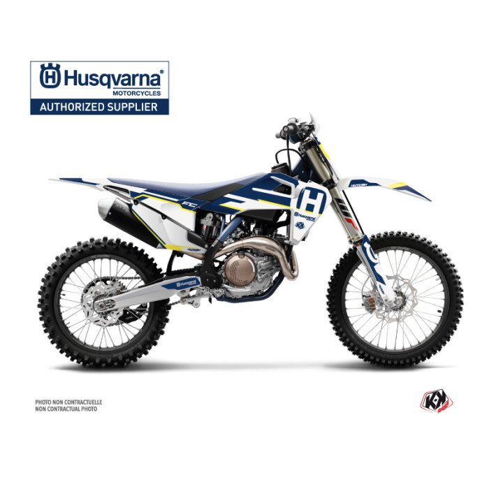 Kit Deco Moto Cross Nova Husqvarna FC 350 Bleu