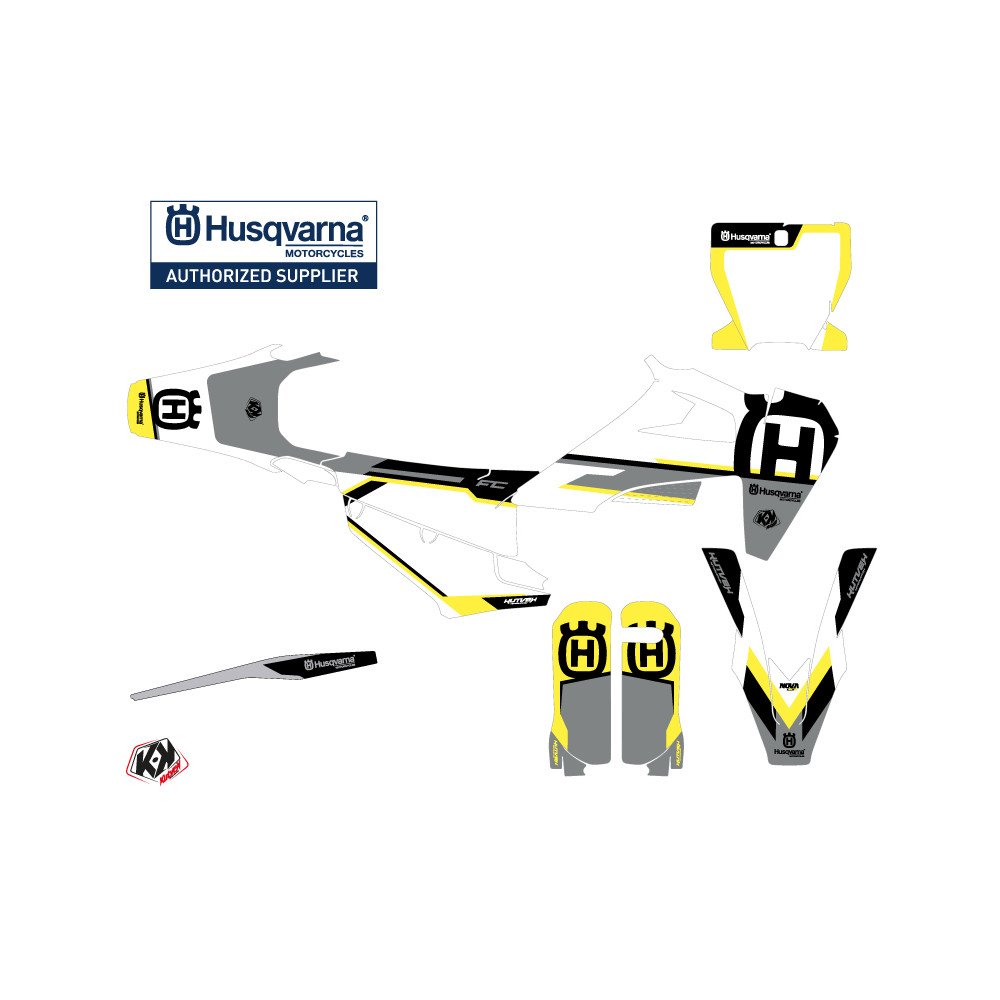 Kit Deco Moto Cross Nova Husqvarna FC 350 Noir