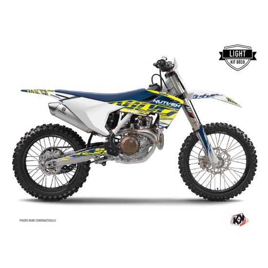 Kit Deco Moto Cross Eraser Husqvarna FC 350 Jaune Bleu