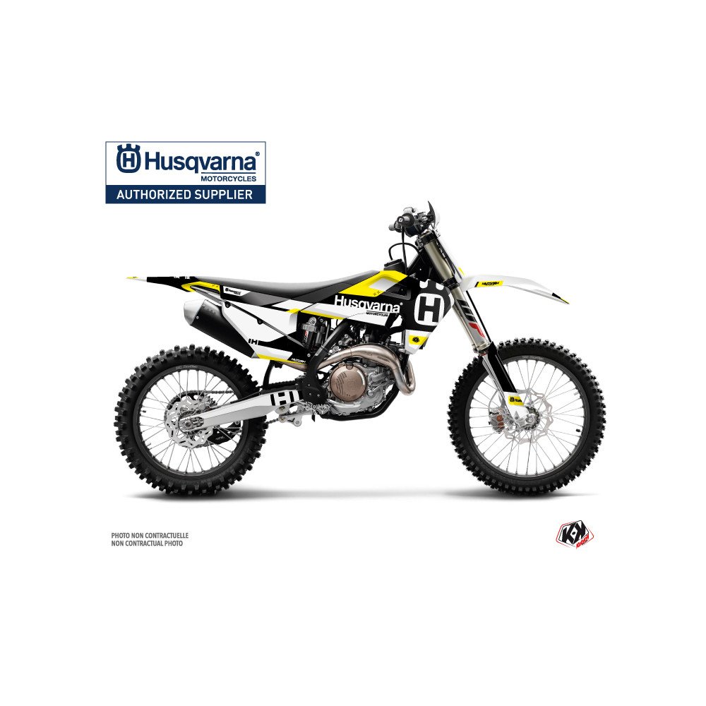 Kit Deco Moto Cross Block Husqvarna FC 350 Noir Jaune