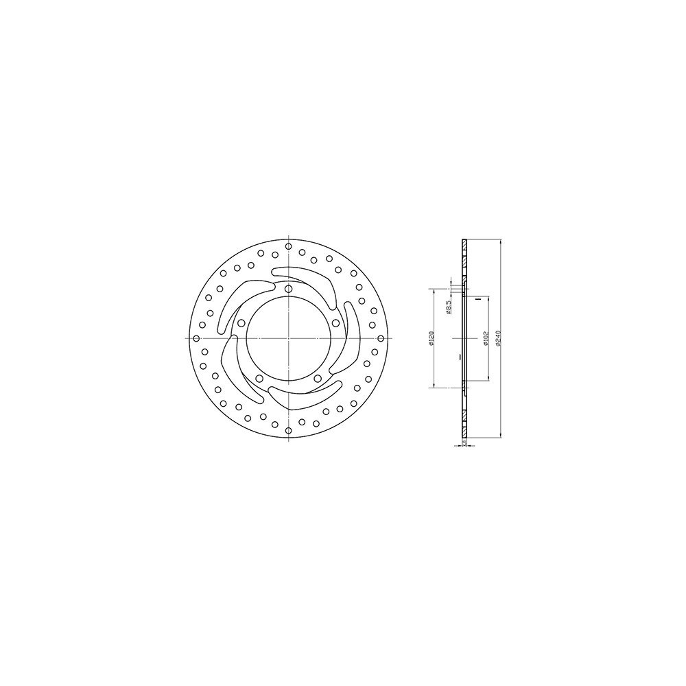 Disque de Frein DIS1369 Ø240mm