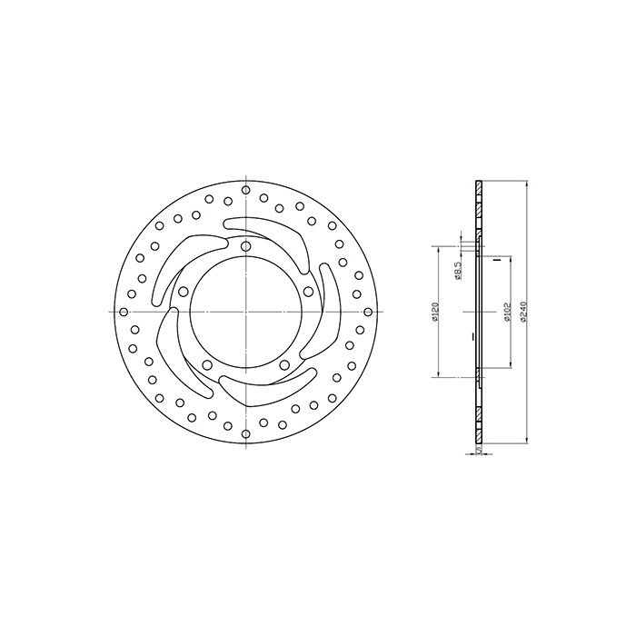 Disque de Frein DIS1369 Ø240mm