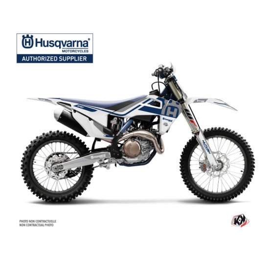 Kit Deco Moto Cross Heritage Husqvarna FC 450 Blanc Gris