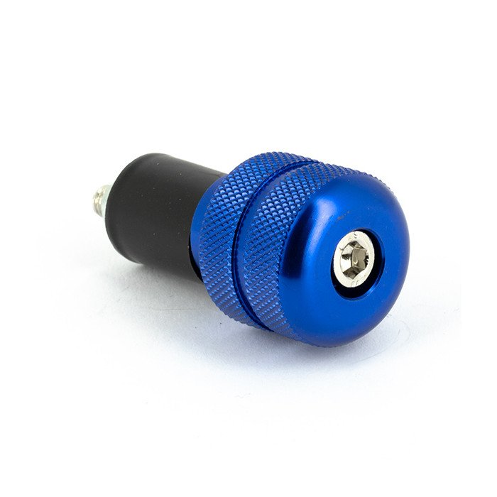Embouts de guidon molette Ø17 anodisés bleu