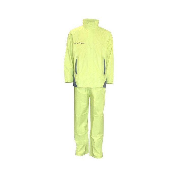 Ensemble Pluie Polyester Revêtement Pvc Jaune Marquages Reflechissant