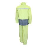 Ensemble Pluie Polyester Revêtement Pvc Jaune Marquages Reflechissant