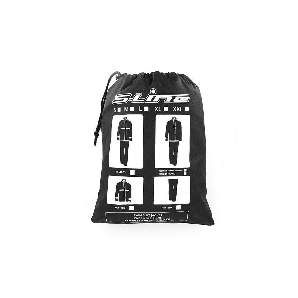 Ensemble Pluie Polyester Revêtement Pvc Jaune Marquages Reflechissant