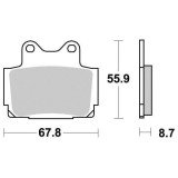 Plaquette de frein Semi-Métal Eco-Friction Route - R90
