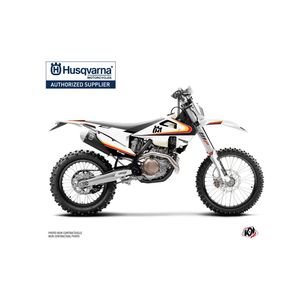 Kit Deco Moto Cross Legacy Husqvarna 125 TE Noir Jaune