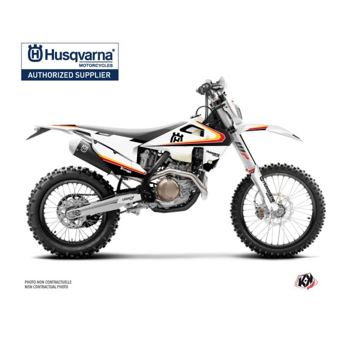 Kit Deco Moto Cross Legacy Husqvarna 125 TE Noir Jaune