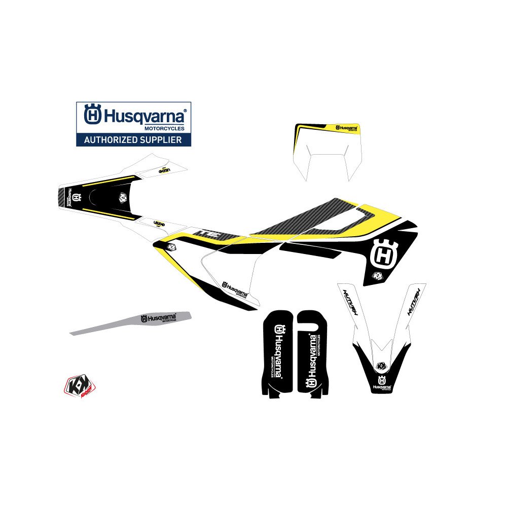 Kit Deco Moto Cross Legend Husqvarna 125 TE Noir