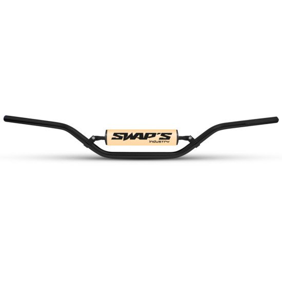 Guidon CROSS Alu - CR MEDIUM Ø22.2mm avec renfort - Noir Mat / Mousse