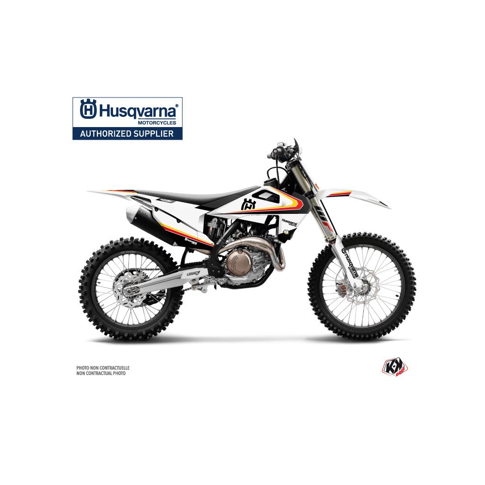 Kit Deco Moto Cross Legacy Husqvarna 250 TE Noir Jaune