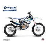 Kit Deco Moto Cross Legacy Husqvarna 250 TE Bleu Jaune