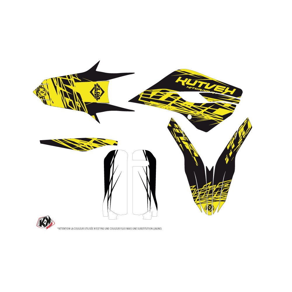 Kit Deco Moto Cross Eraser Fluo Husqvarna 300 TE Jaune