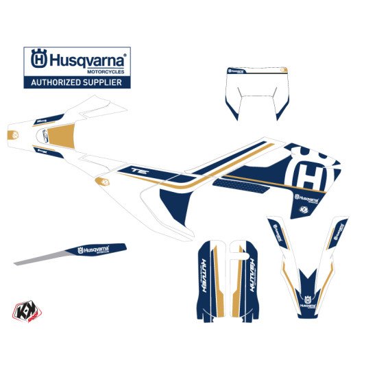 Kit Deco Moto Cross Heritage Husqvarna 300 TE Blanc