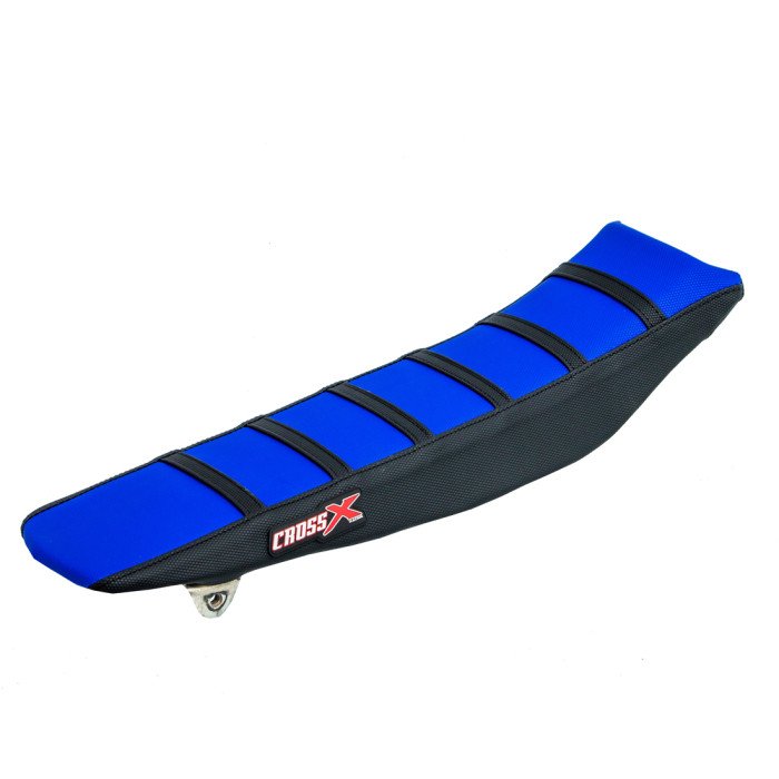 HOUSSE DE SELLE YAMAHA YZF 250 - TOP BLUE- SIDE BLACK-STRIPES BLACK