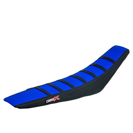 HOUSSE DE SELLE HUSQVARNA FC-TC-FE-TE - TOP BLUE- SIDE BLACK-STRIPES B