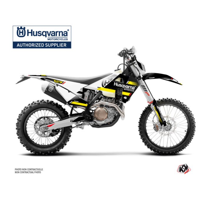 Kit Deco Moto Cross Split Husqvarna 250 FE Noir Jaune