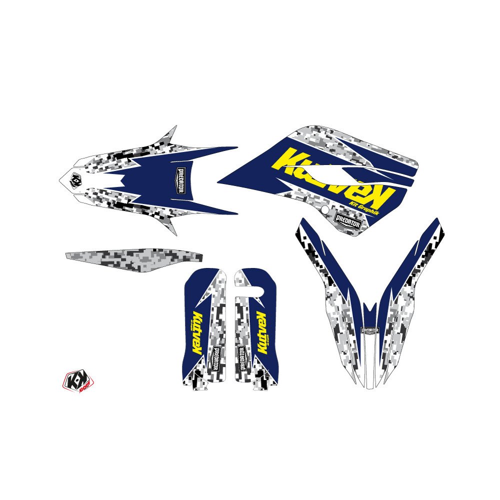 Kit Deco Moto Cross Predator Husqvarna 250 FE Violet Jaune