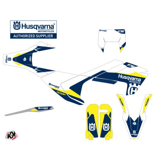 Kit Deco Moto Cross Orbit Husqvarna 350 FE Blanc