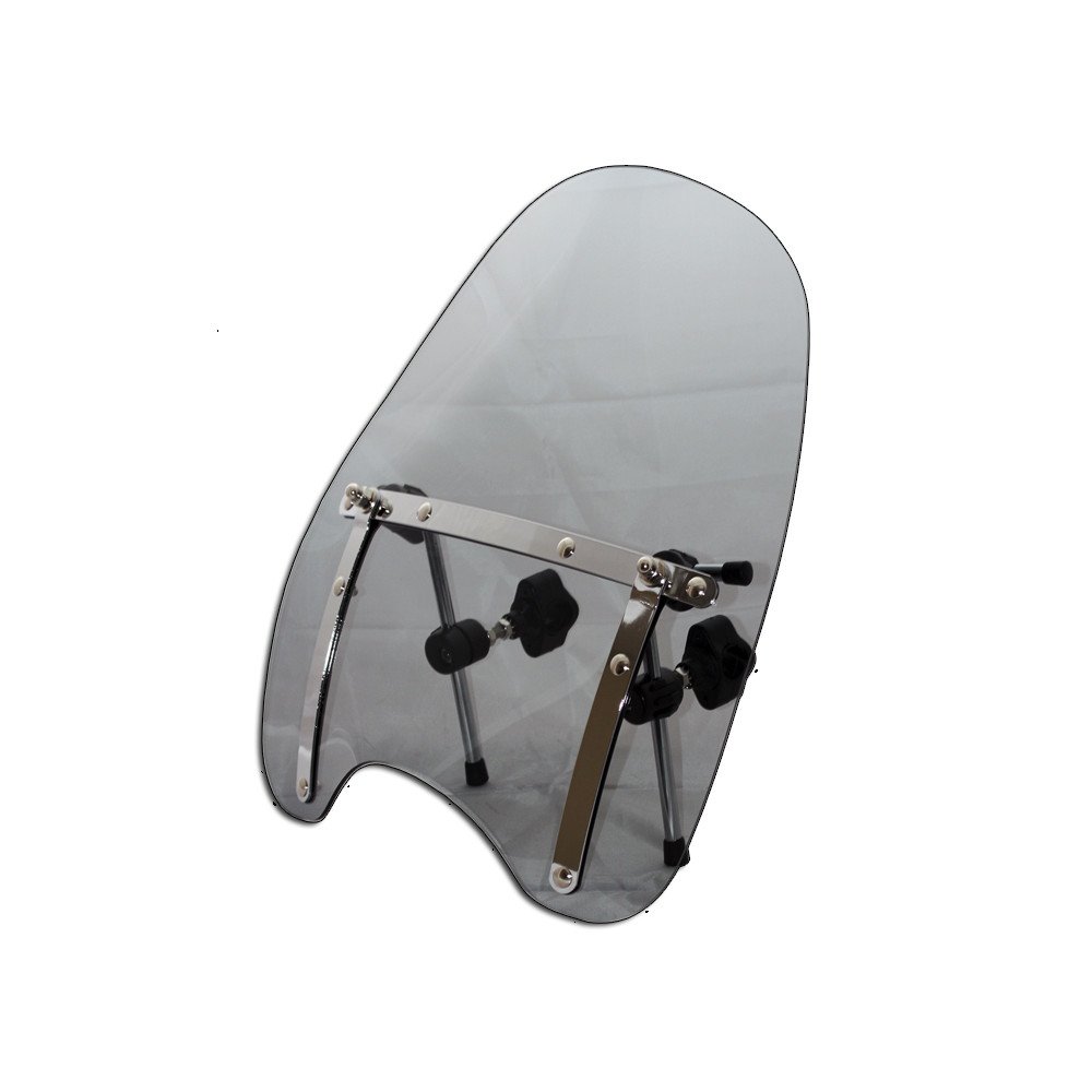 Parebrise Moto Custom Fumé Universel Hauteur 410mm Largeur 430mm