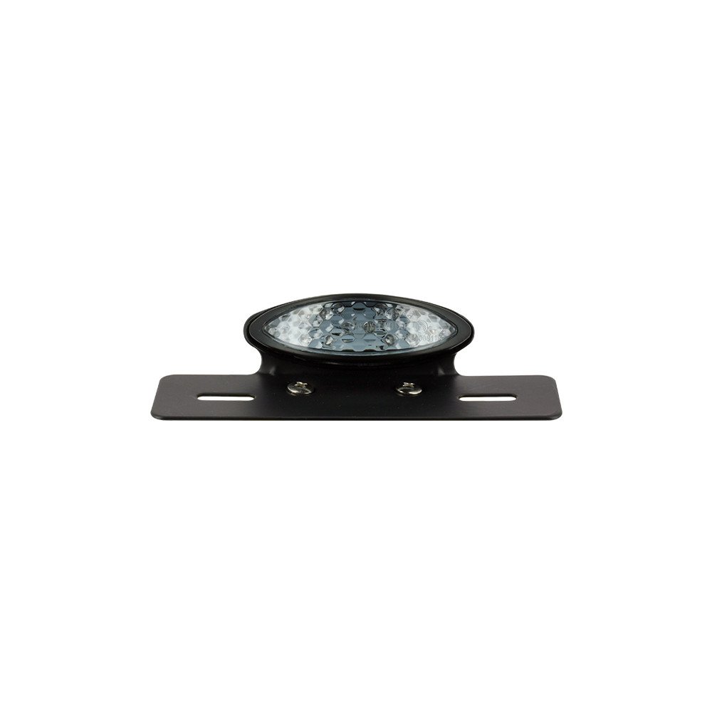Feu arriere ovale led noir avec support de plaque
