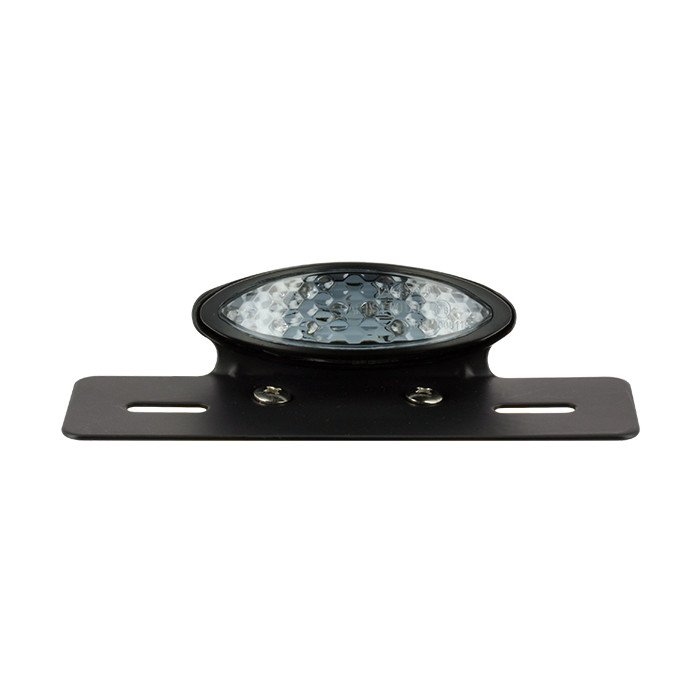 Feu arriere ovale led noir avec support de plaque
