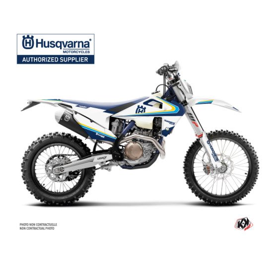 Kit Deco Moto Cross Legacy Husqvarna 350 FE Bleu Jaune