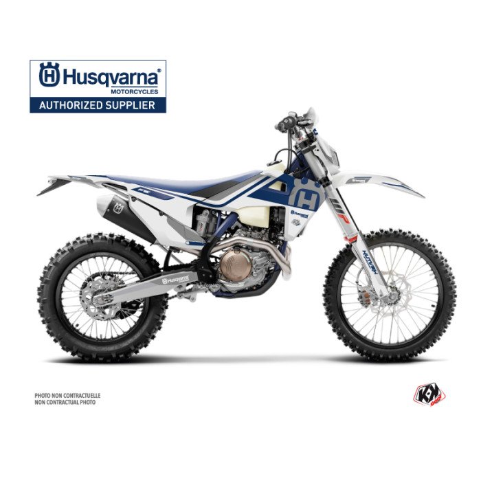 Kit Deco Moto Cross Heritage Husqvarna 350 FE Blanc Gris