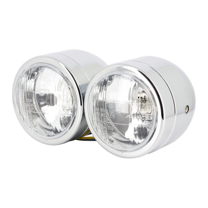Phare Double Optique Chromé Ø 100mm