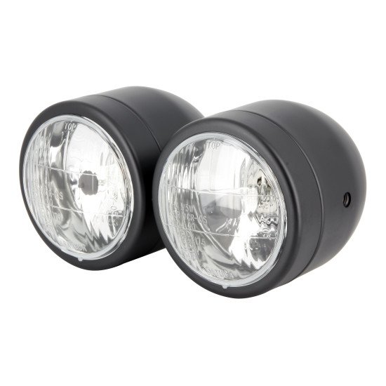 Phare Double Optique Noir Ø 100mm