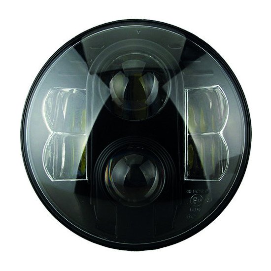 Projecteur rond 8 LEDs noir