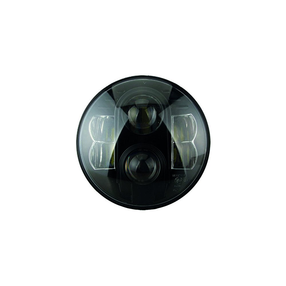 Projecteur rond 8 LEDs noir