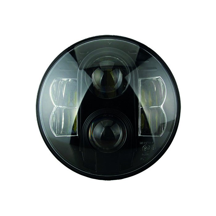 Projecteur rond 8 LEDs noir